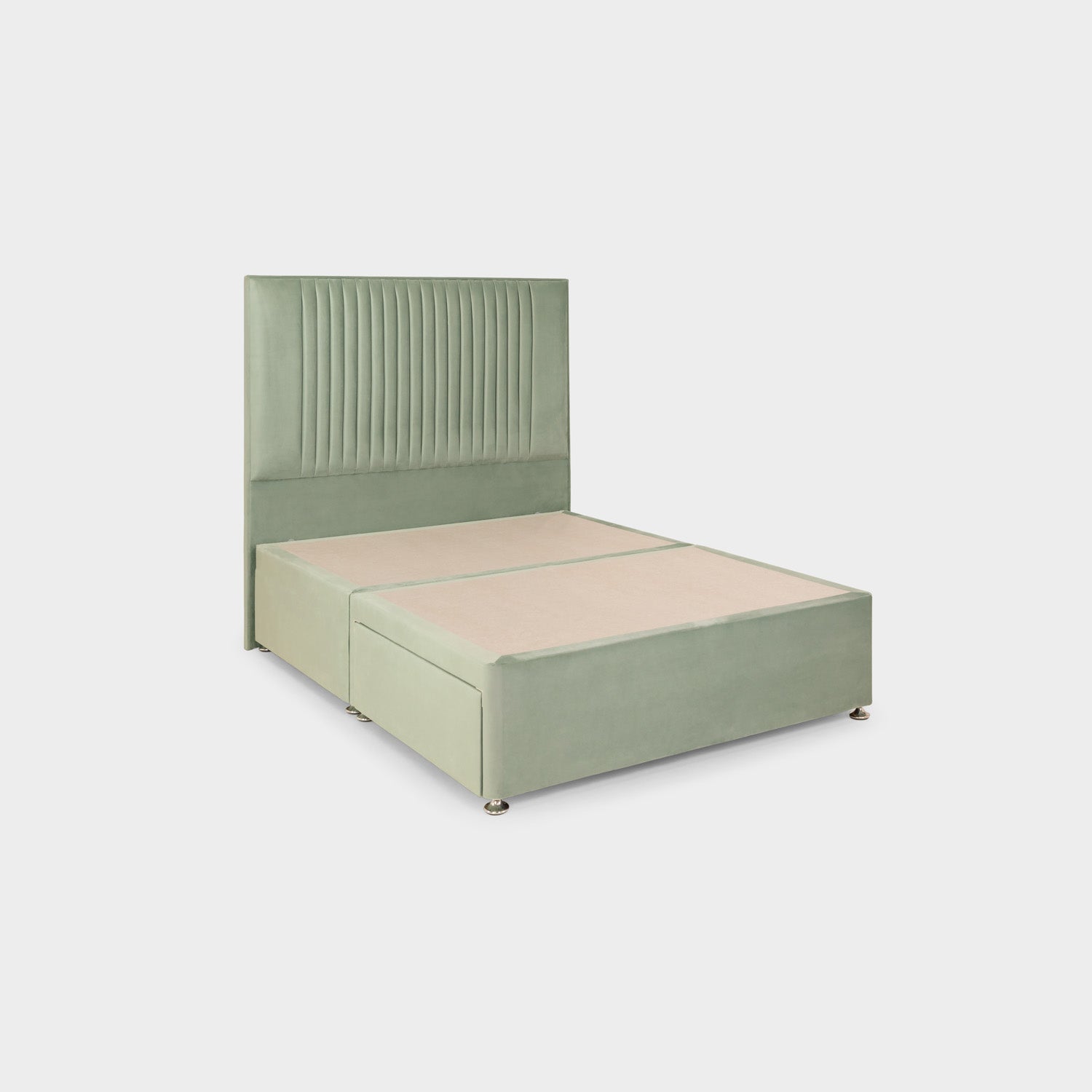 Bea 2 Drawer Bed Double Plush Sage 2 Drawers