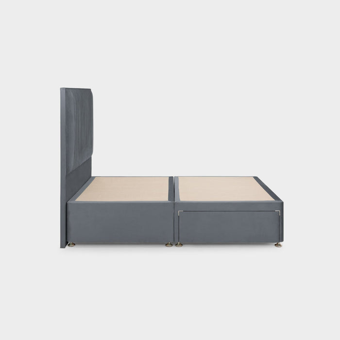 Bea 2 Drawer Bed Super King Plush Steel 2 Drawers