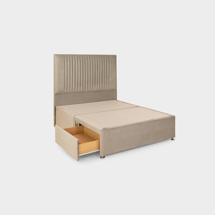 Bea 2 Drawer Bed King Plush Stone 2 Drawers