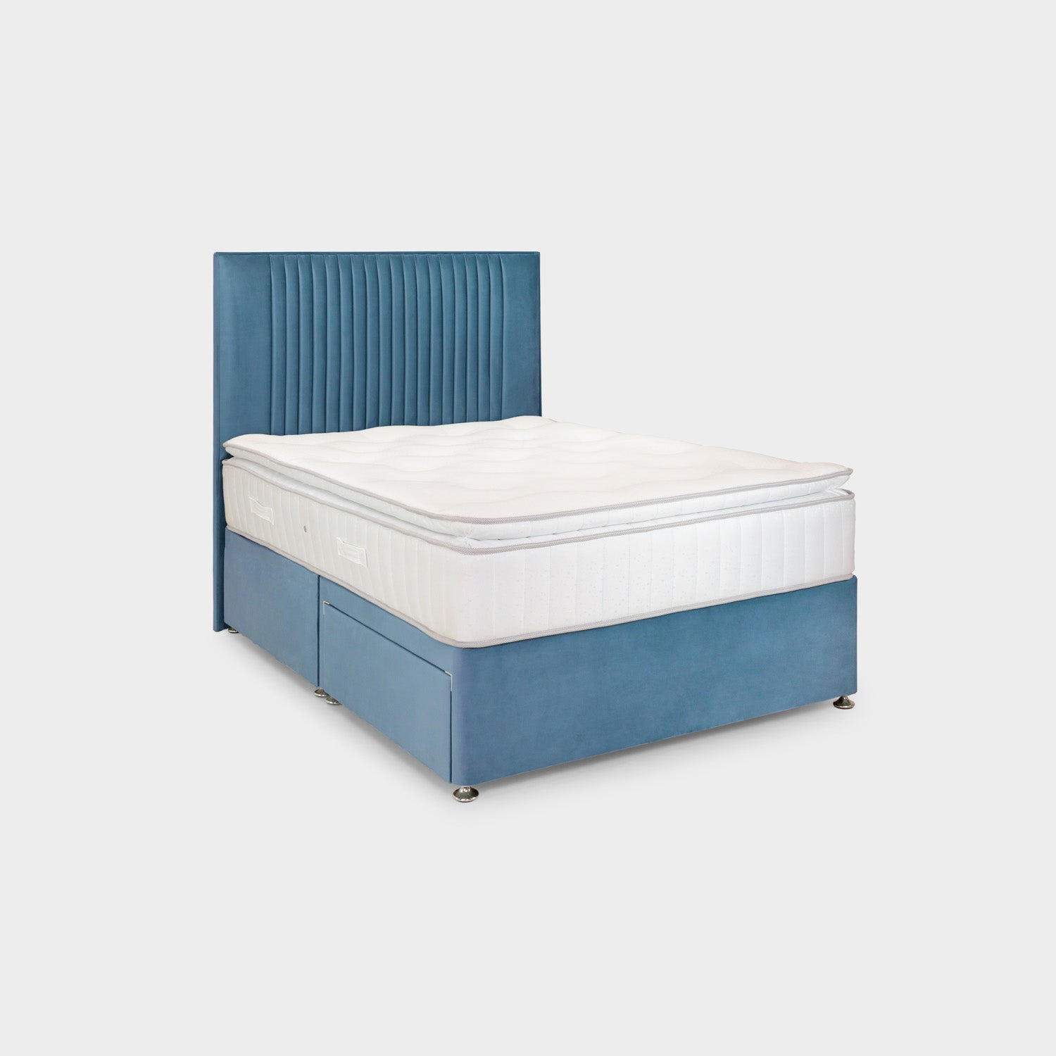 Bea 2 Drawer Bed Super King Plush Teal 2 Drawers