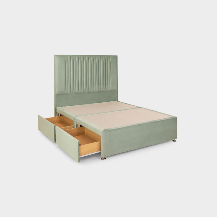 Bea 4 Drawer Bed Double Plush Sage 4 Drawers