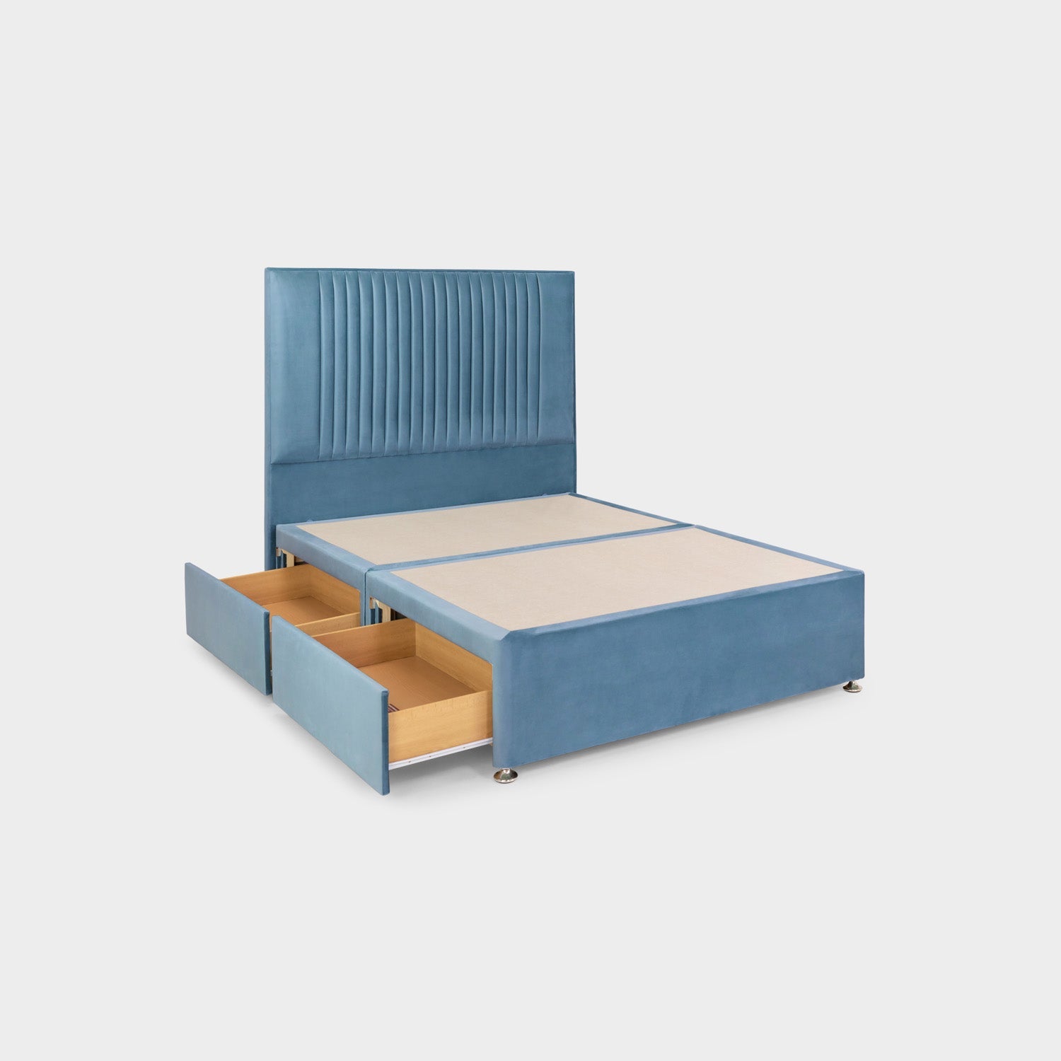 Bea 4 Drawer Bed Super King Plush Teal 4 Drawers