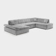 Bergen Sofa Bed Grey Right Hand Facing U Shape Corner