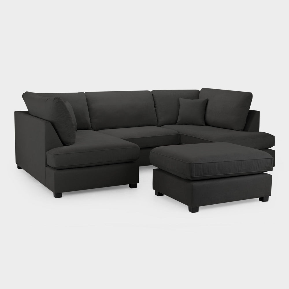Carnaby Sofa Black U Shape Corner