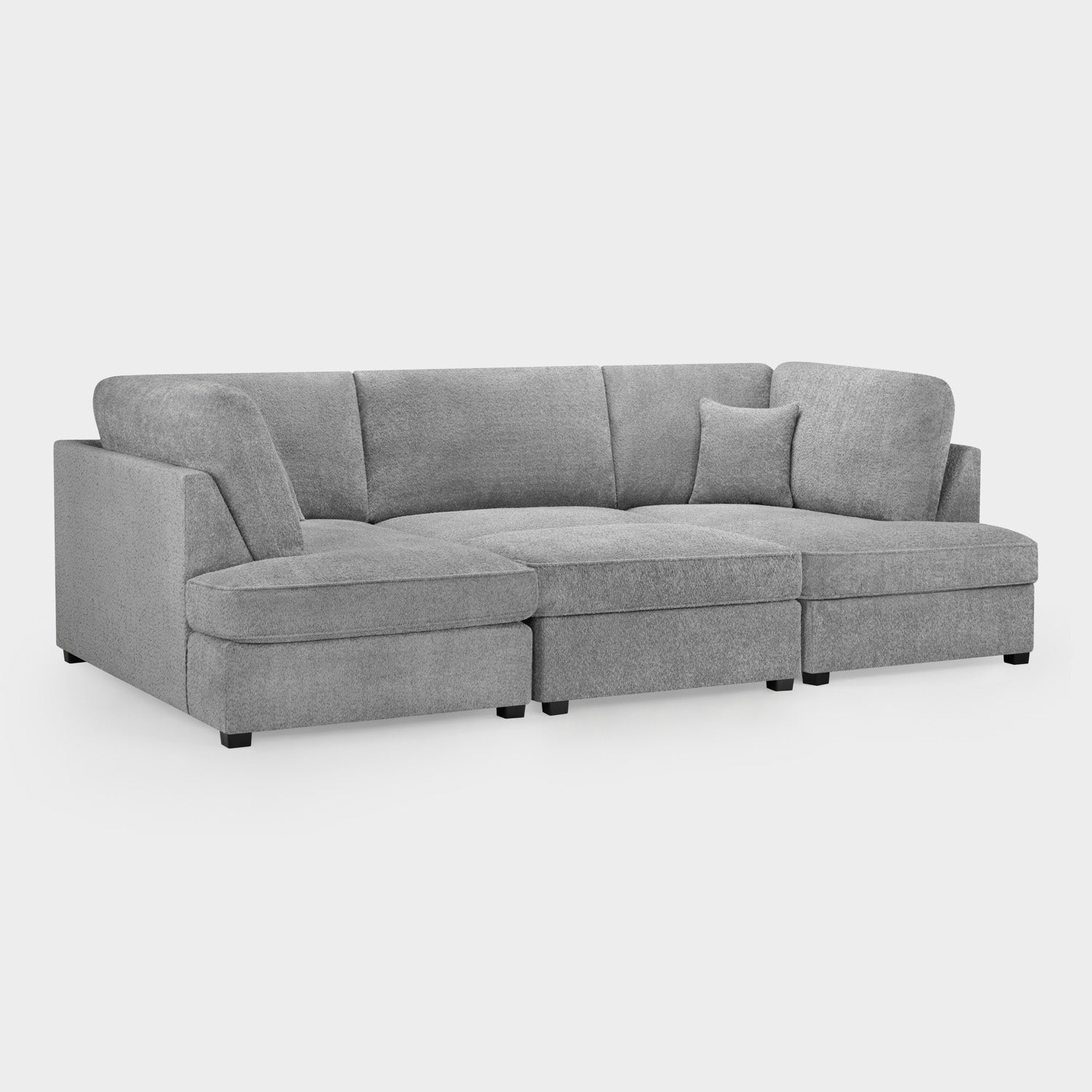Carnaby Sofa Boucle Grey U Shape Corner