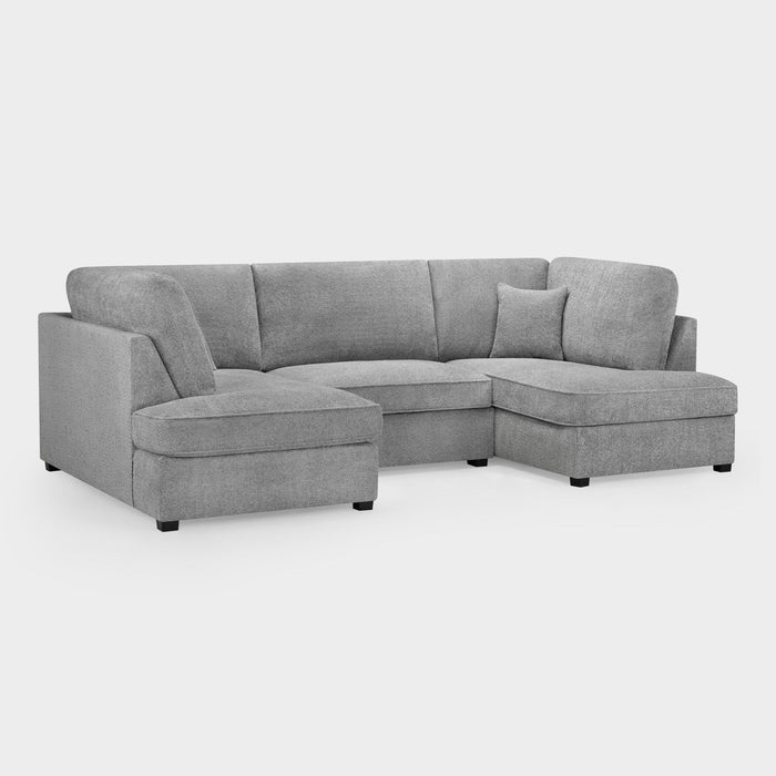 Carnaby Sofa Boucle Grey U Shape Corner
