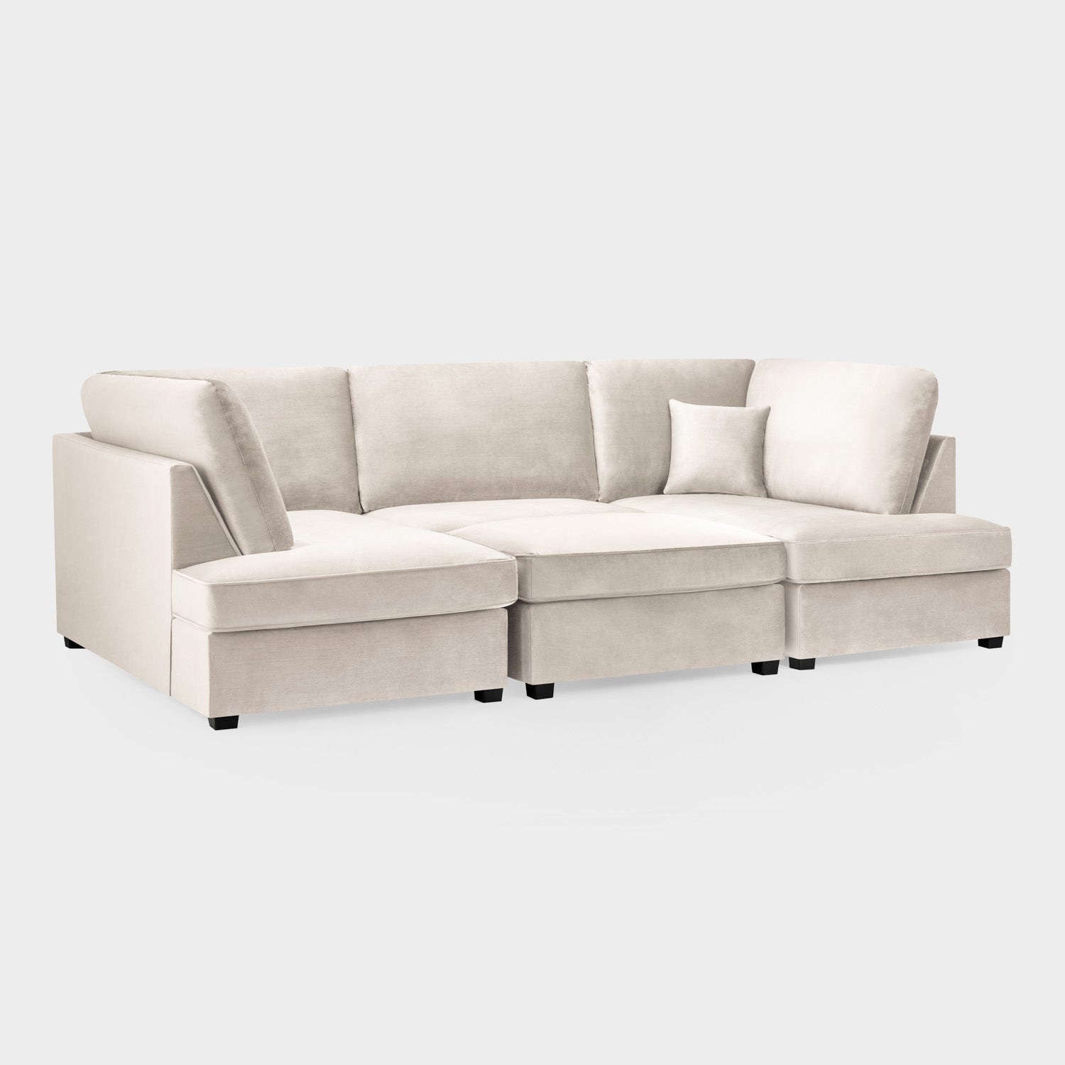 Carnaby Sofa Plush Beige U Shape Corner