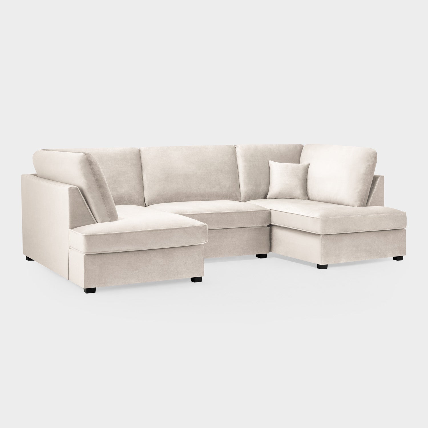 Carnaby Sofa Plush Beige U Shape Corner