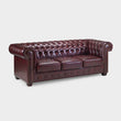 Chesterfield Sofa Oxblood Red 3 Seater