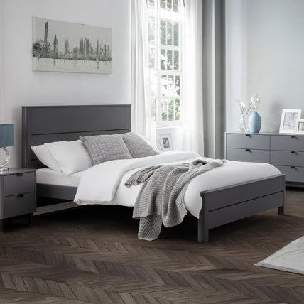 Chloe Bed Frame Double Storm Grey/Black