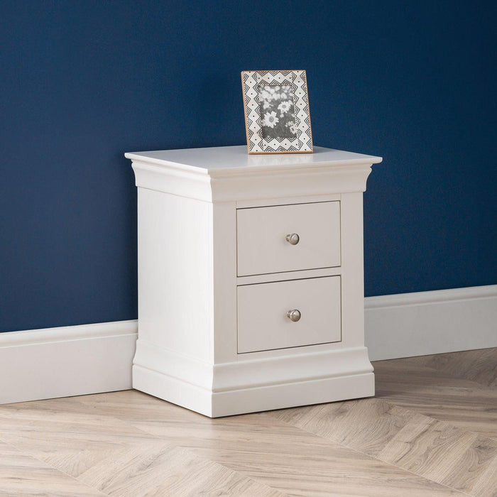 Clove Bedside White 2 Drawer