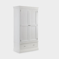 Clove Wardrobe White 2 Door 1 Drawer