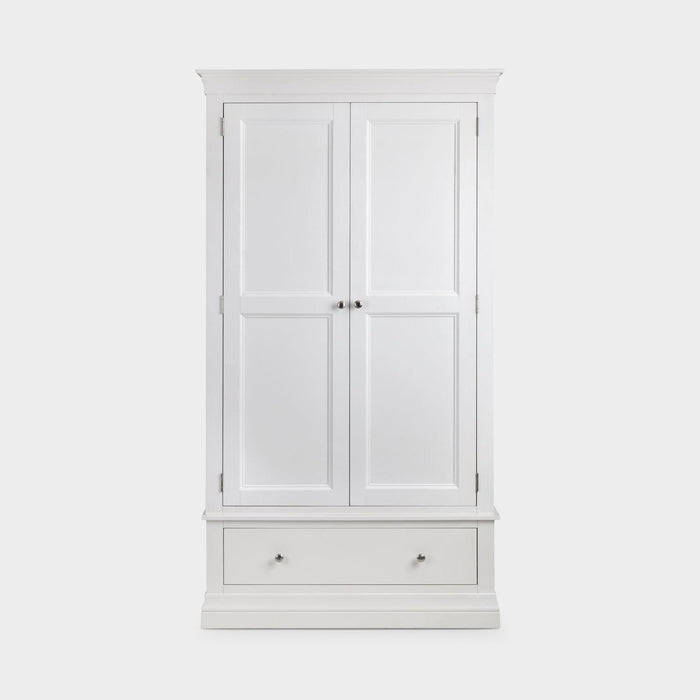 Clove Wardrobe White 2 Door 1 Drawer