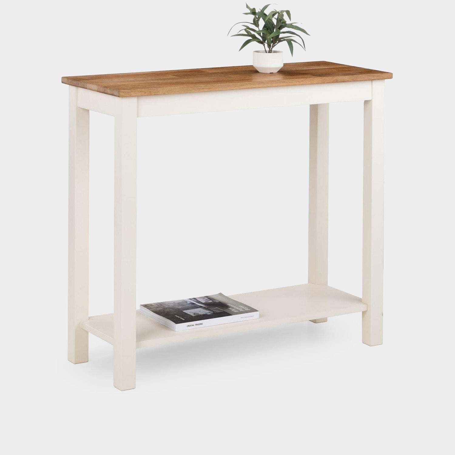 Connie Console Table Ivory/Oak