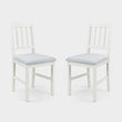 Connie Set Of 2 Dining Chairs Ivory/Grey