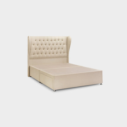 Doria 2 Drawer Bed Double Tweed Natural 2 Drawers