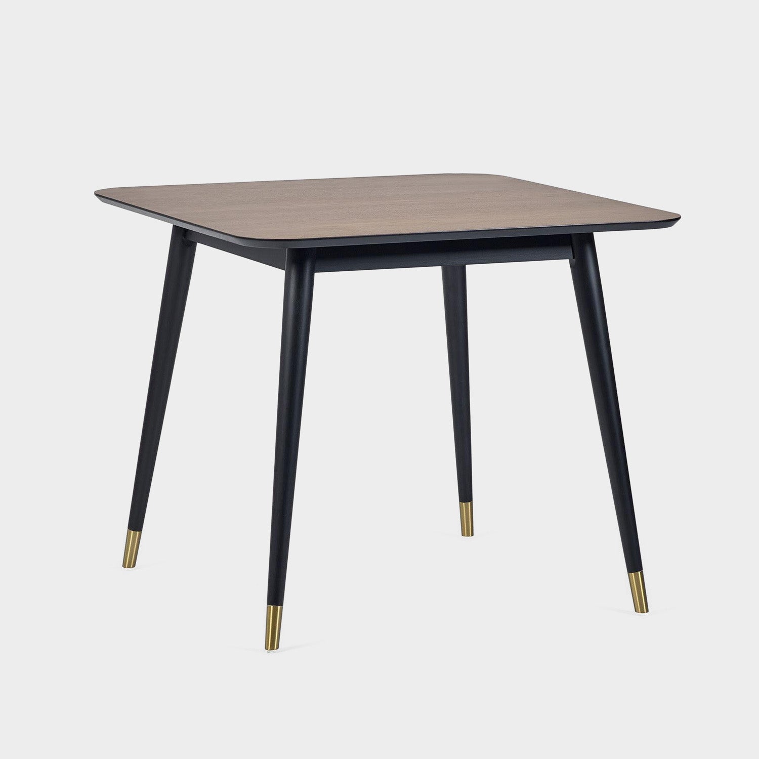 Flavia Square Dining Table Black/Walnut