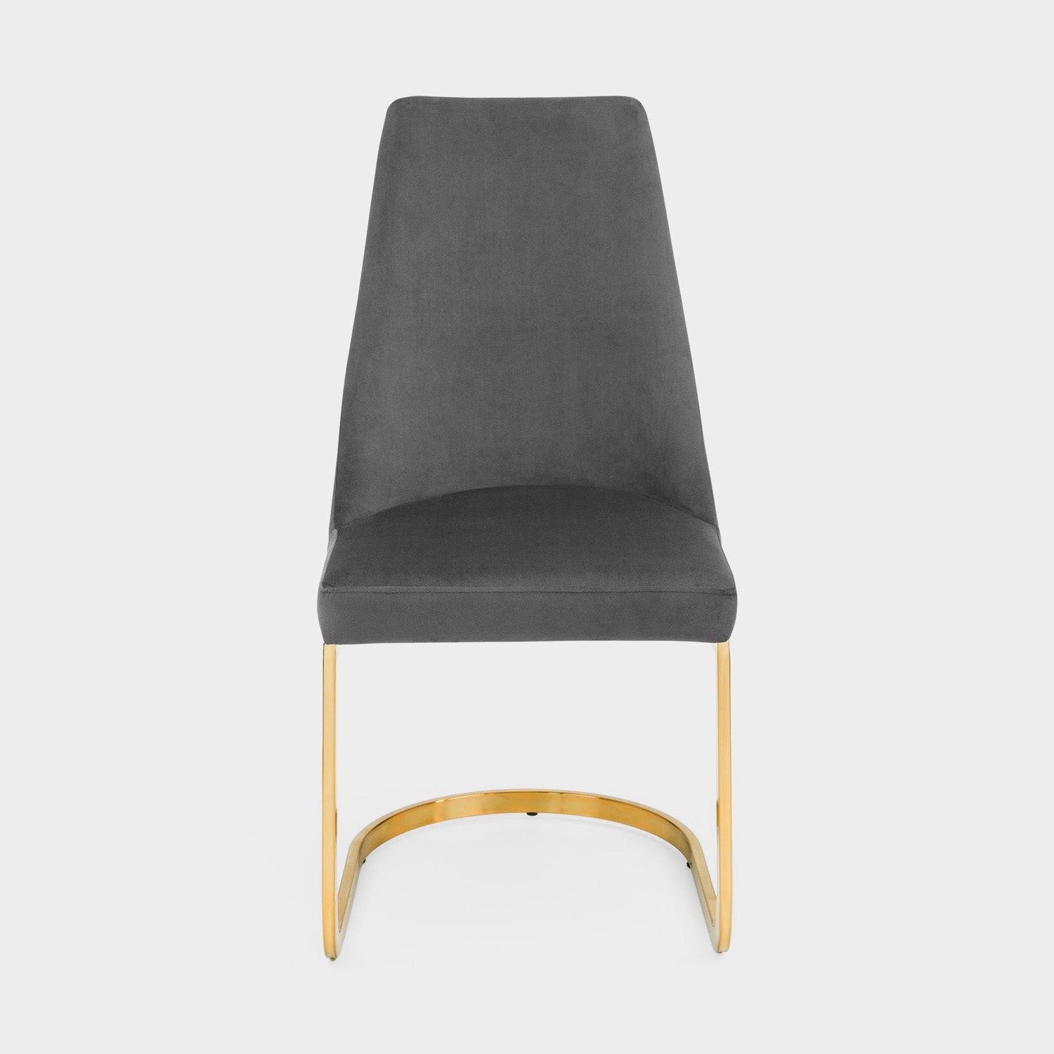 Flora Set Of 2 Dining Chairs Grey/Gold