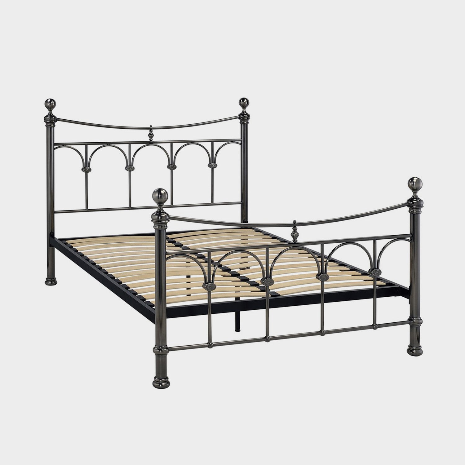 Gamma Bed Frame Double Antique Nickel
