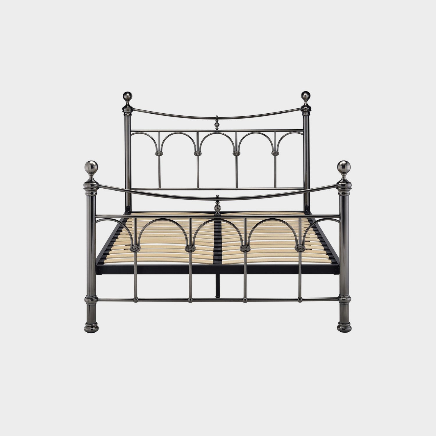 Gamma Bed Frame Double Antique Nickel