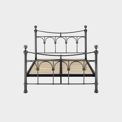 Gamma Bed Frame Double Antique Nickel