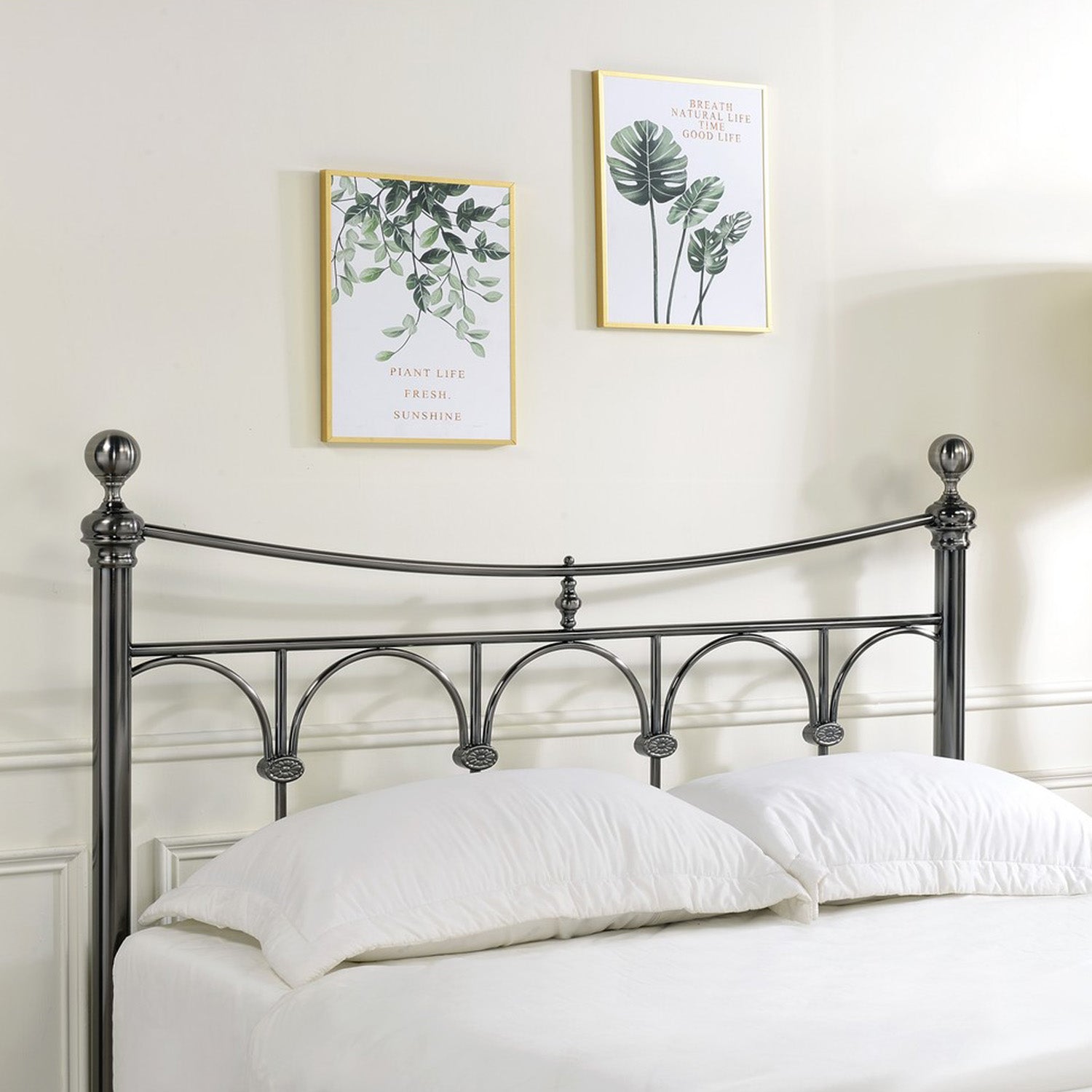 Gamma Bed Frame Double Antique Nickel
