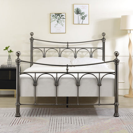 Gamma Bed Frame Double Antique Nickel