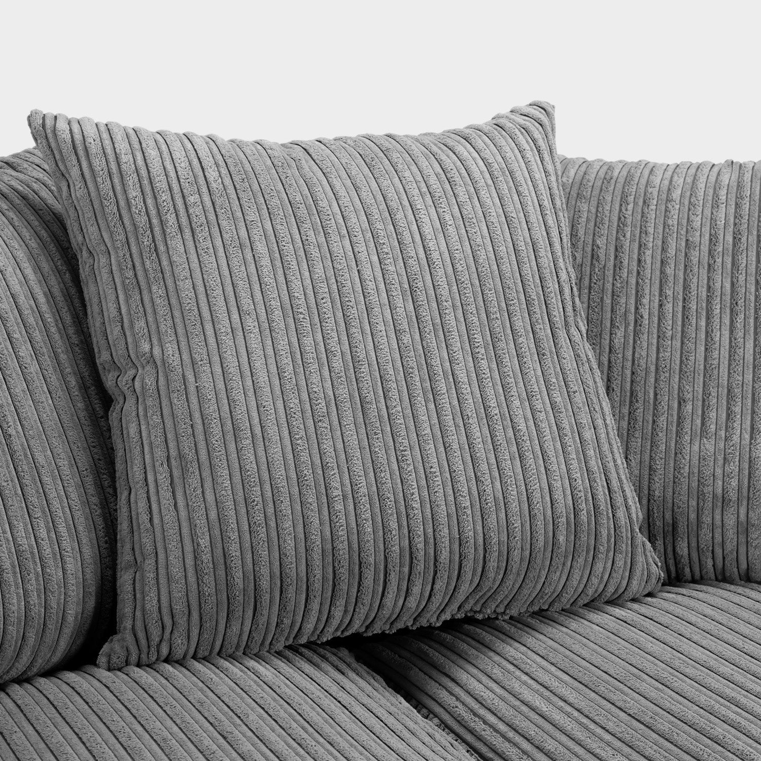 Harley Jumbo Sofa Grey Left Hand Facing Corner