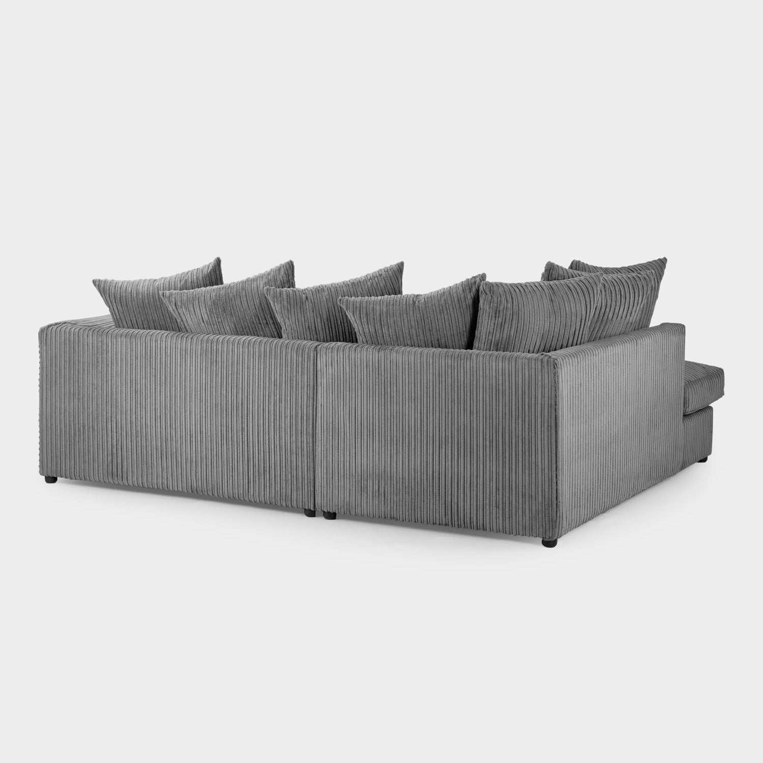Harley Jumbo Sofa Grey Left Hand Facing Corner