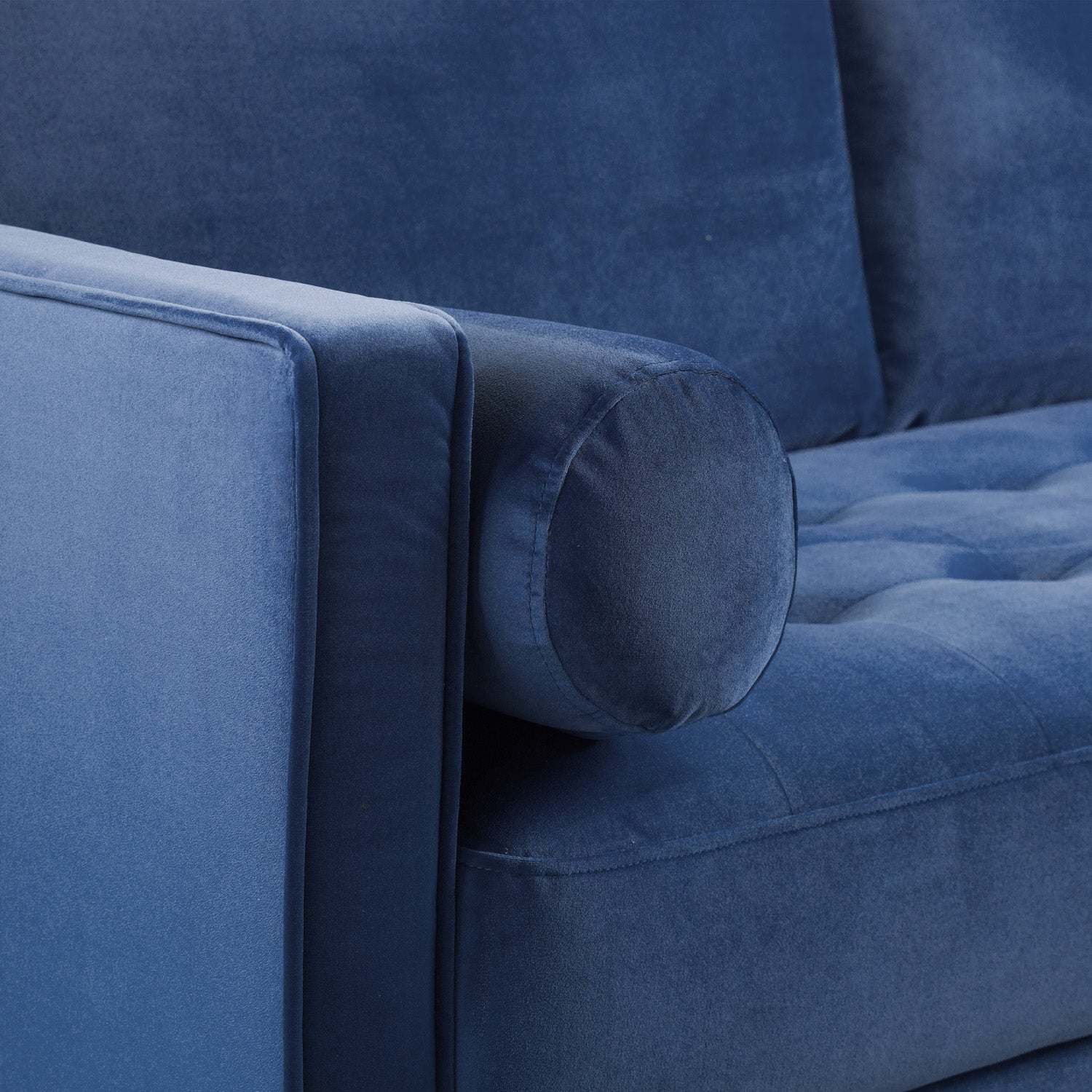 Harper Sofa Plush Blue 4 Seater