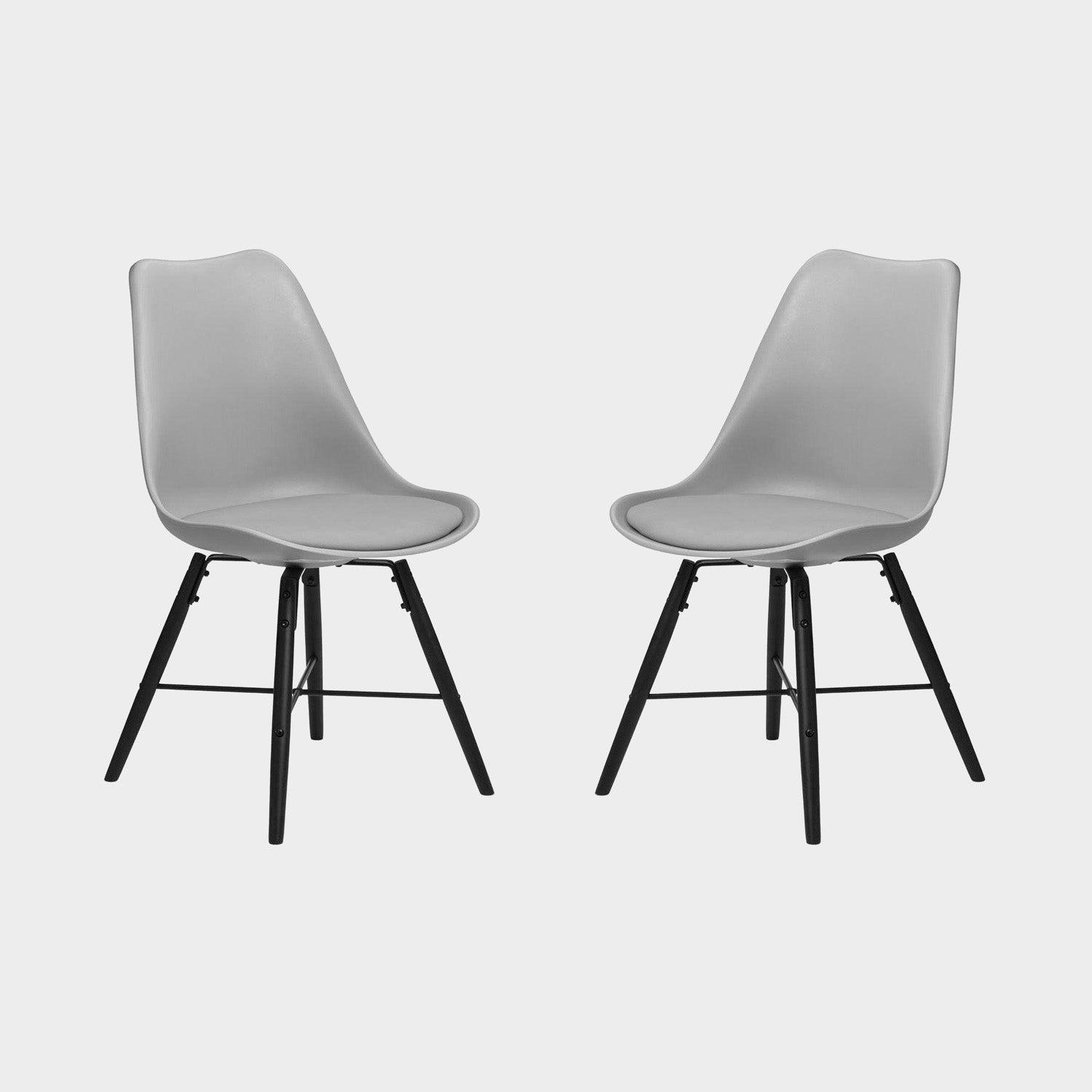 Kiah Set of 2 Dining Chairs Grey