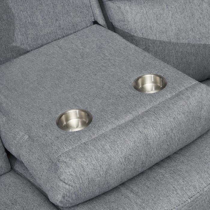 Linden Recliner Sofa Grey 3 Seater