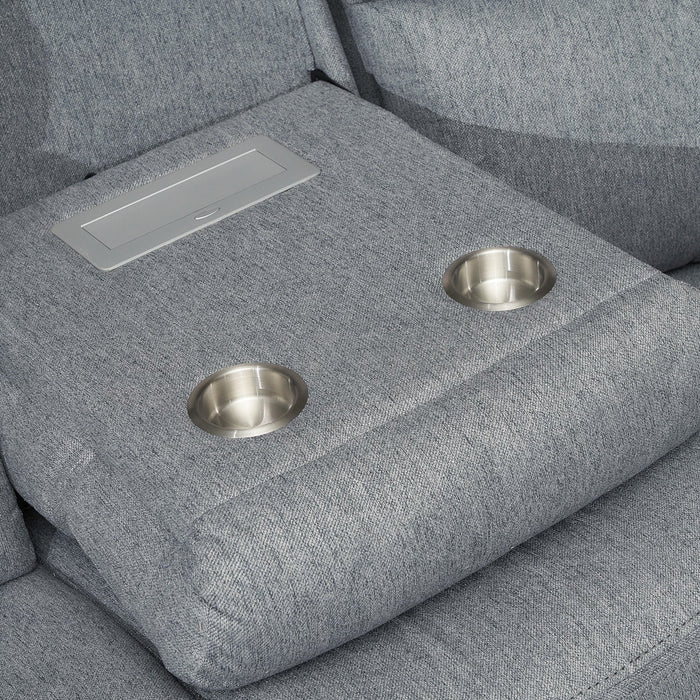 Linden Recliner Sofa Grey Large Corner