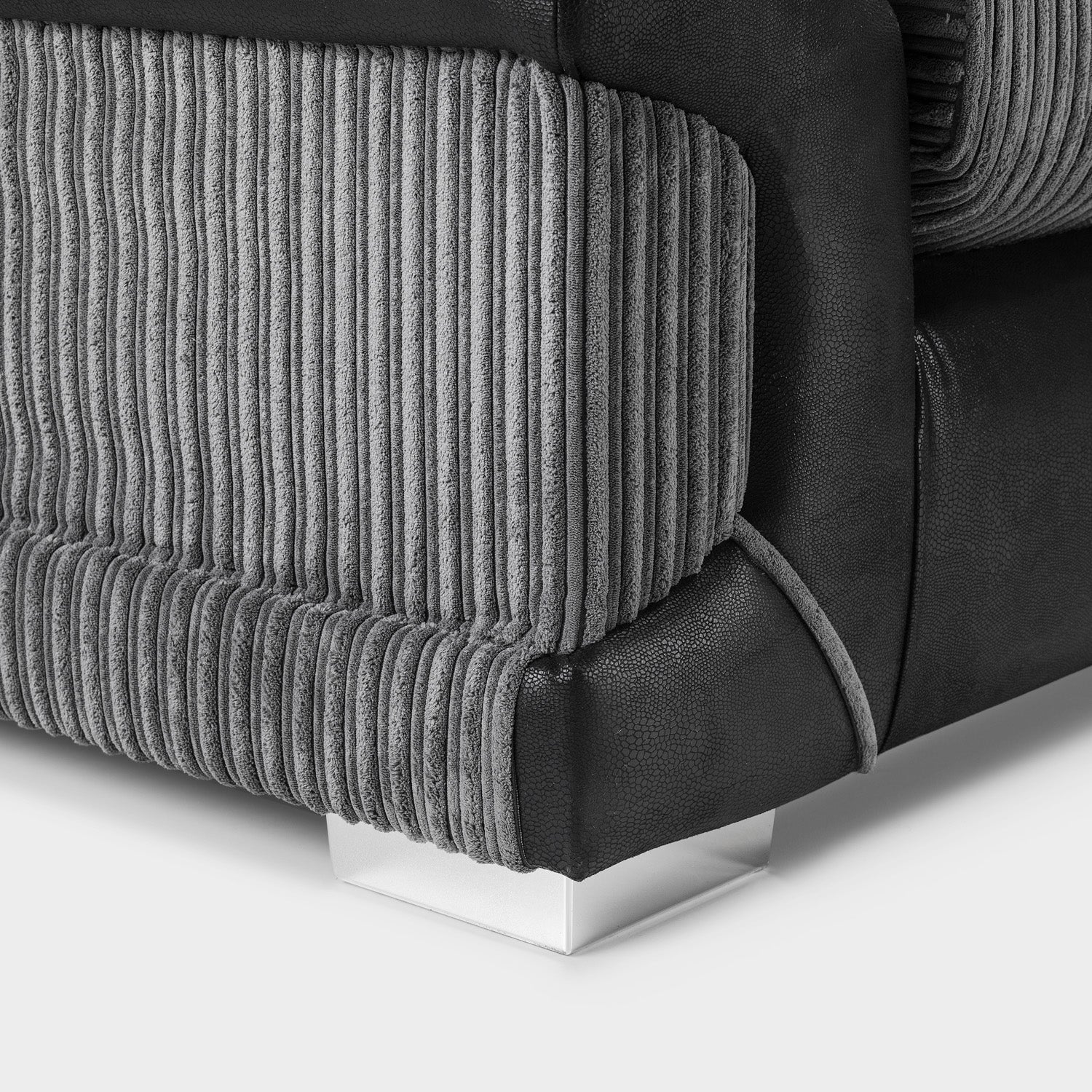 Logan Sofa Black/Grey 3 Seater