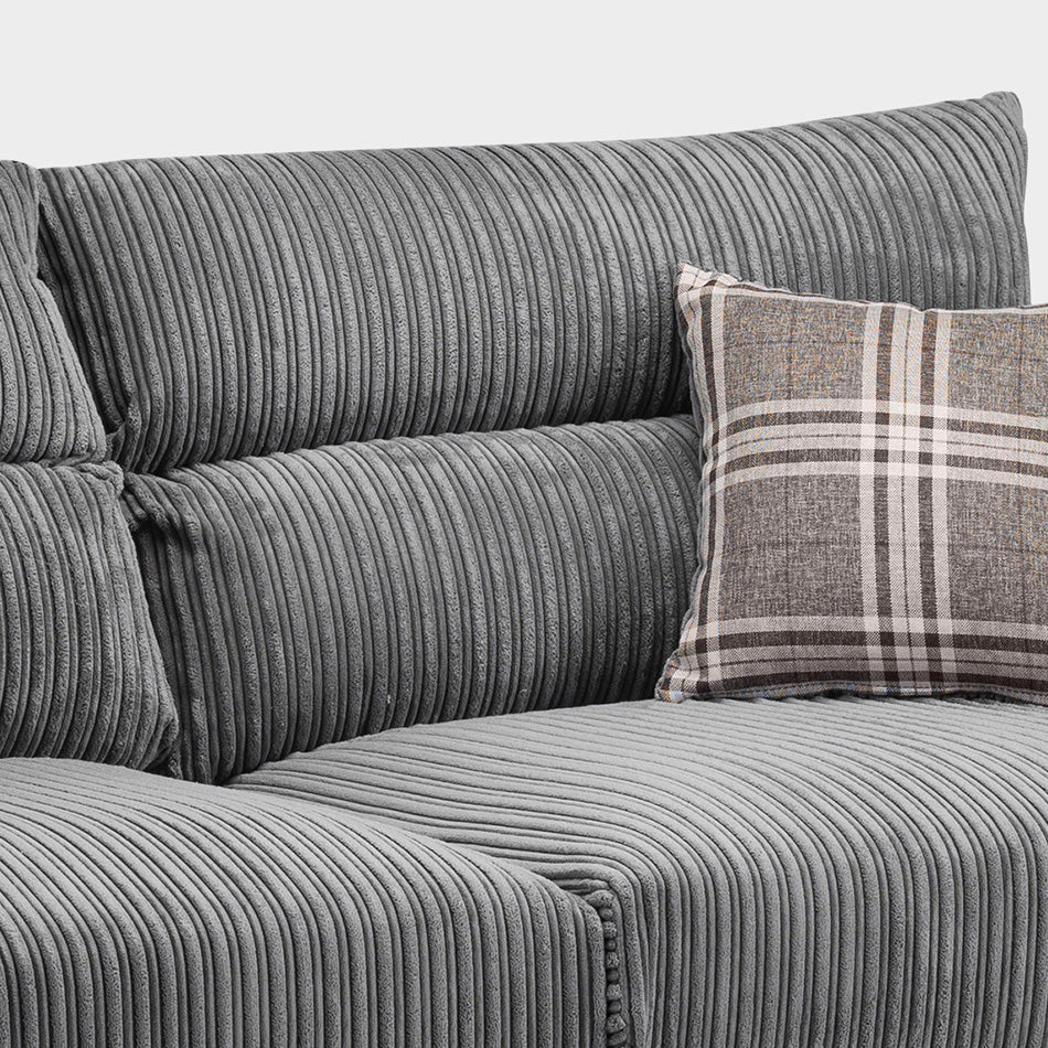 Logan Sofa Black/Grey 3 Seater