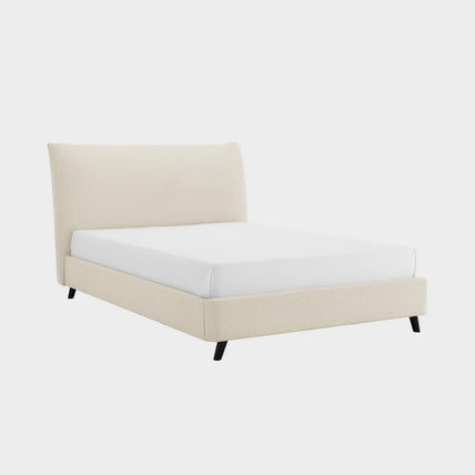 Luna Pillow Bed Frame Double Ivory Boucle