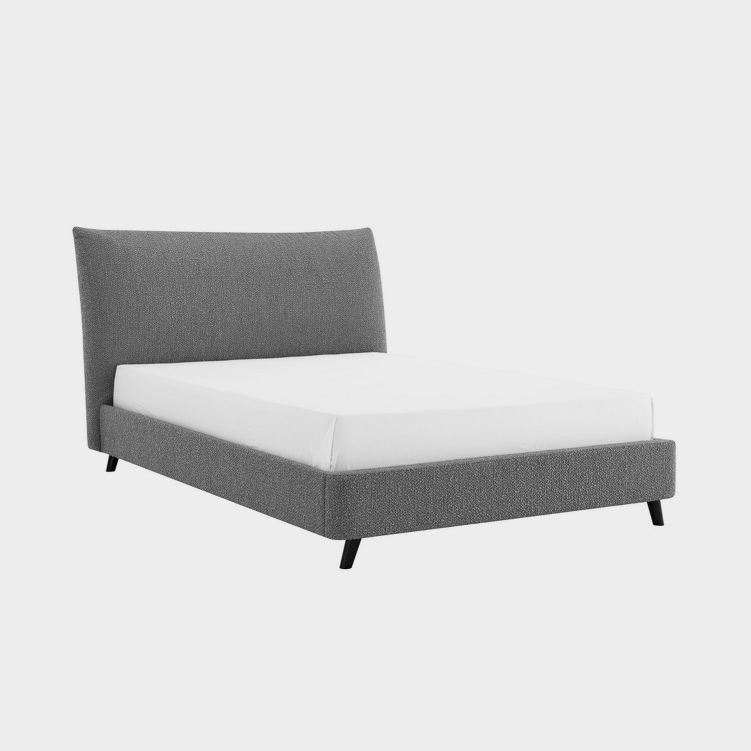 Luna Pillow Bed Frame King Grey Boucle