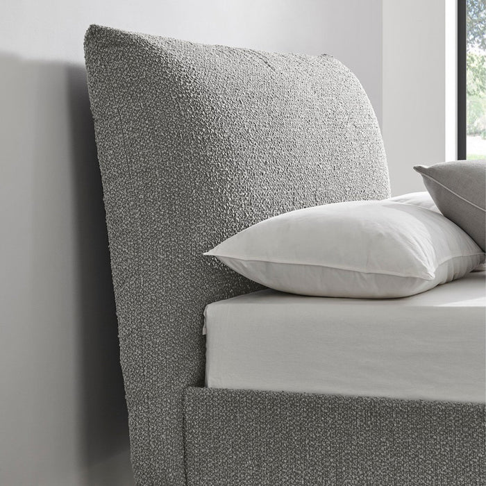 Luna Pillow Bed Frame King Grey Boucle