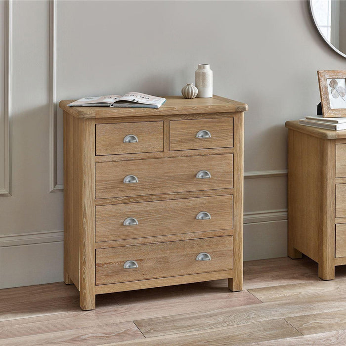 Melissa Chest Limed Oak 3+2 Drawer