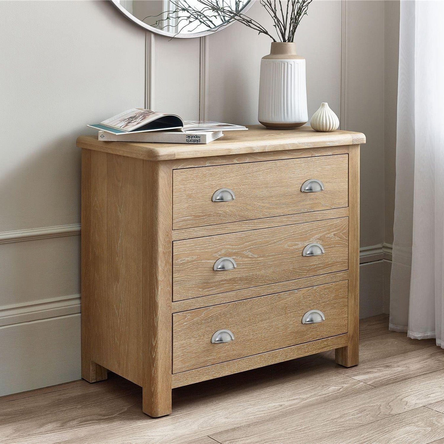 Melissa Chest Limed Oak 3 Drawer