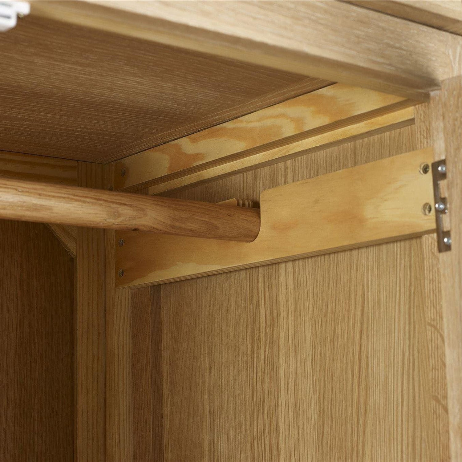 Melissa Wardrobe Limed Oak 2 Door 1 Drawer