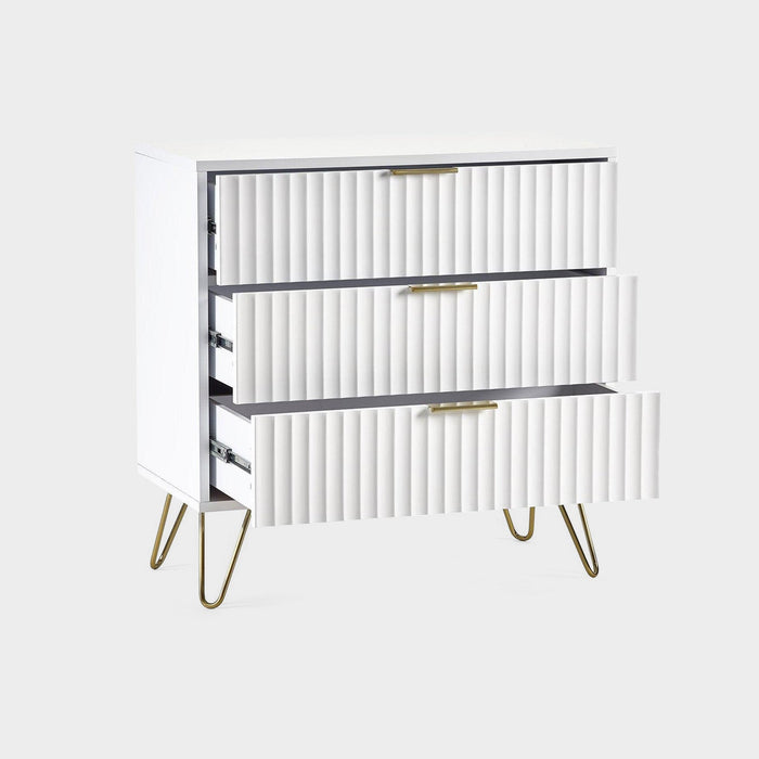 Mira Chest White 3 Drawer