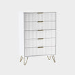 Mira Chest White 5 Drawer