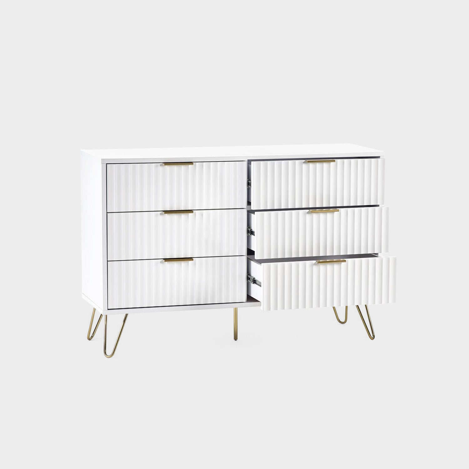 Mira Chest White 6 Drawer