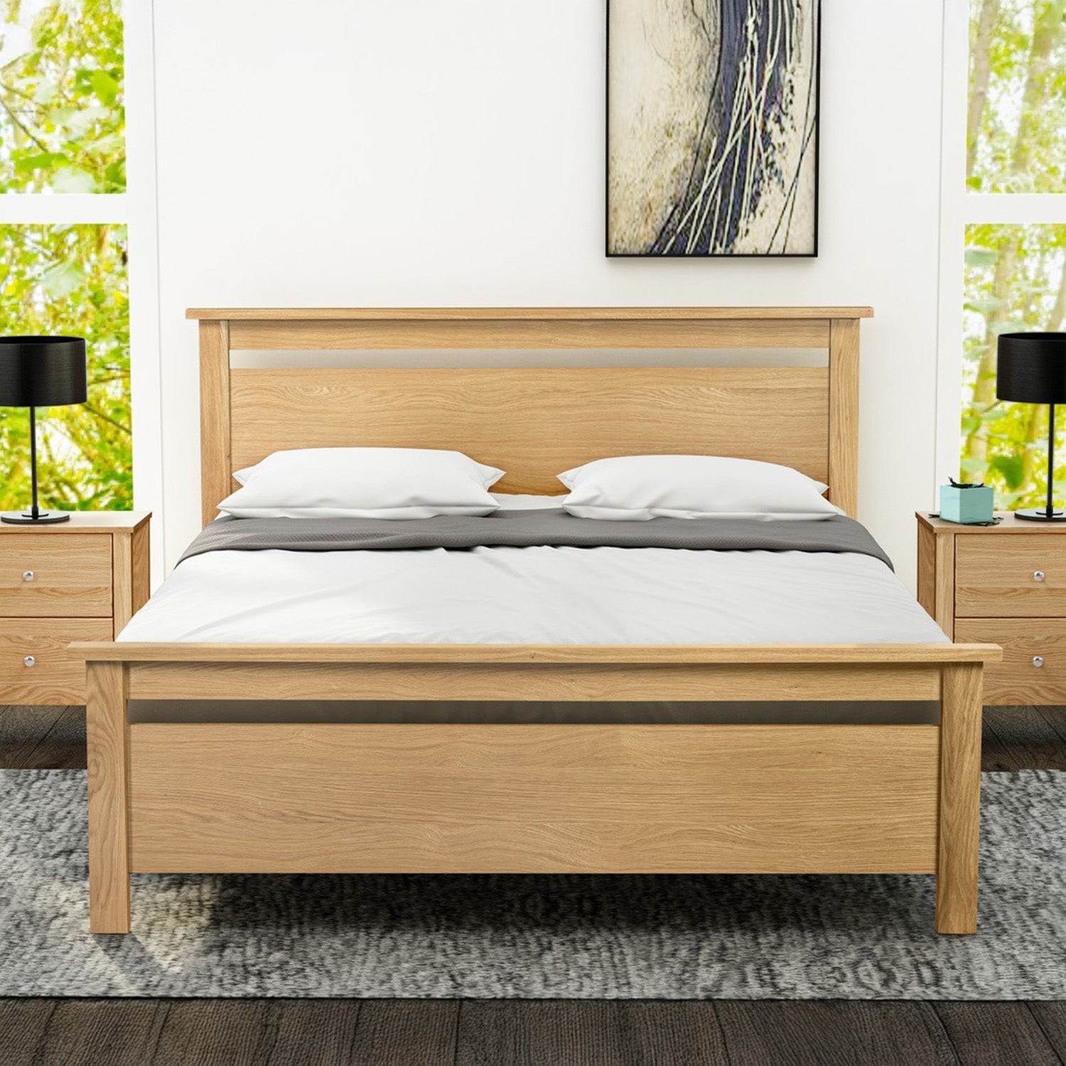 Nero Bed Frame King Oak