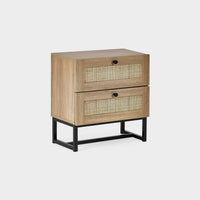 Philippa Bedside Oak 2 Drawer