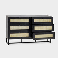 Philippa Chest Black 6 Drawer