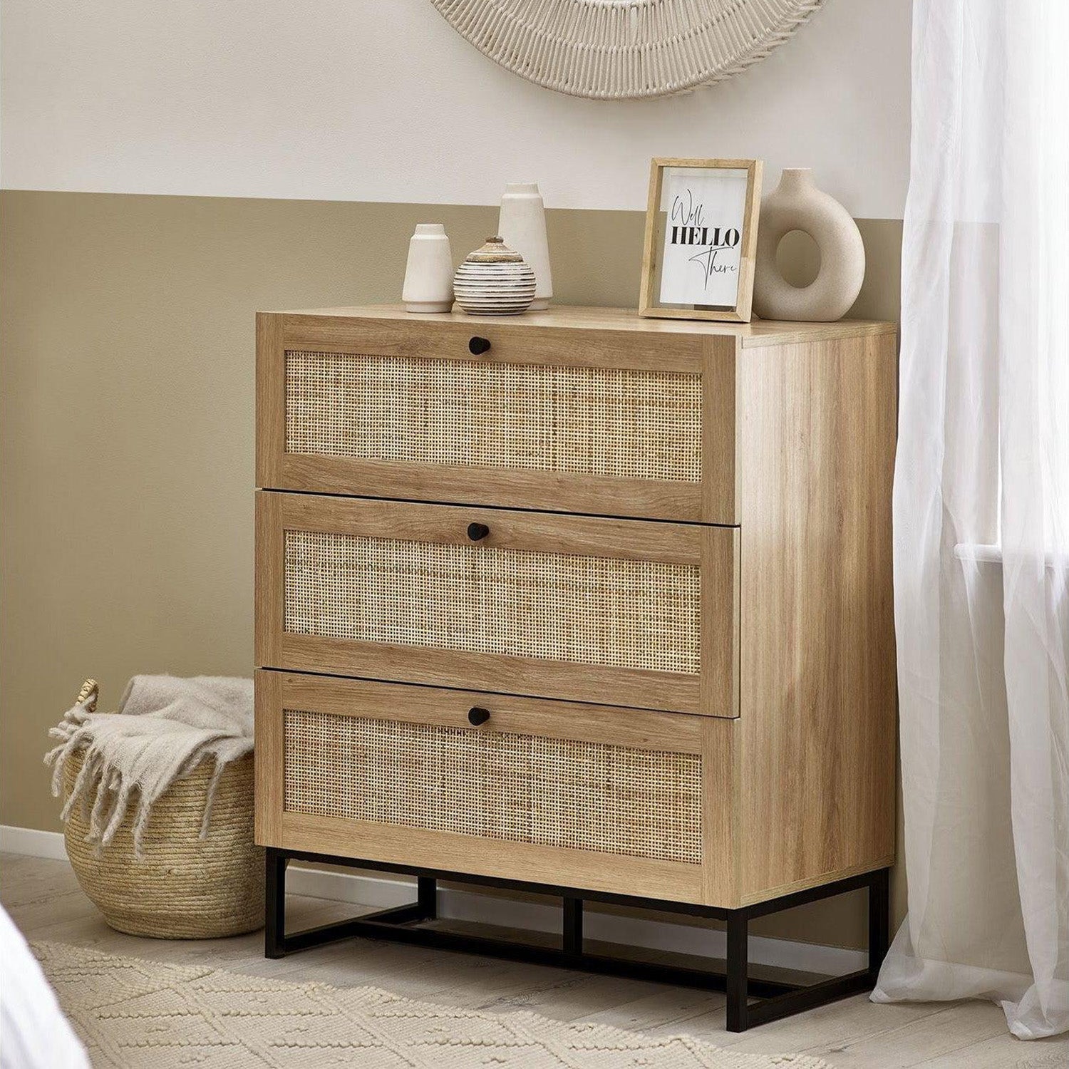 Philippa Chest Oak 3 Drawer