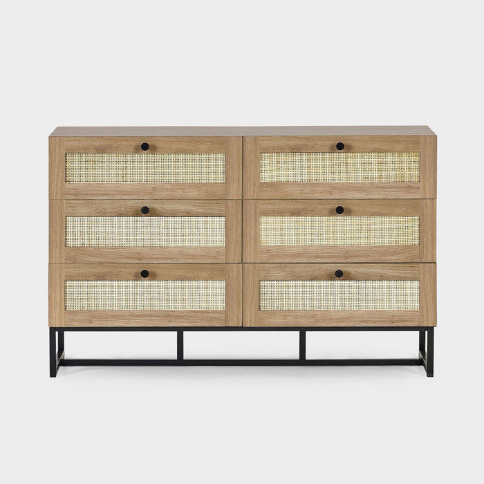 Philippa Chest Oak 6 Drawer