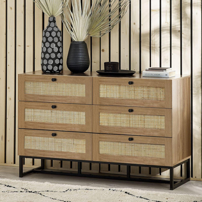 Philippa Chest Oak 6 Drawer